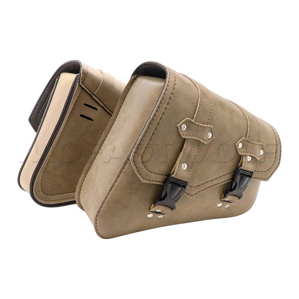 Sacoche cavalière en cuir PU noir pour Harley Sportster XL 883 - vue 5