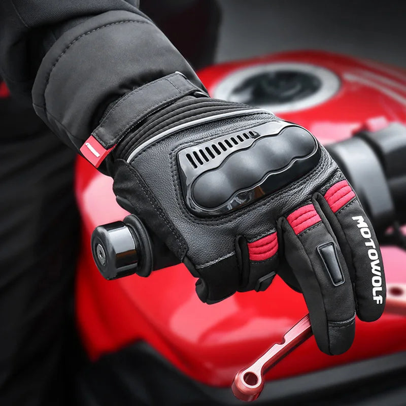Gants moto hiver chauds MOTOWOLF - vue - vue 2