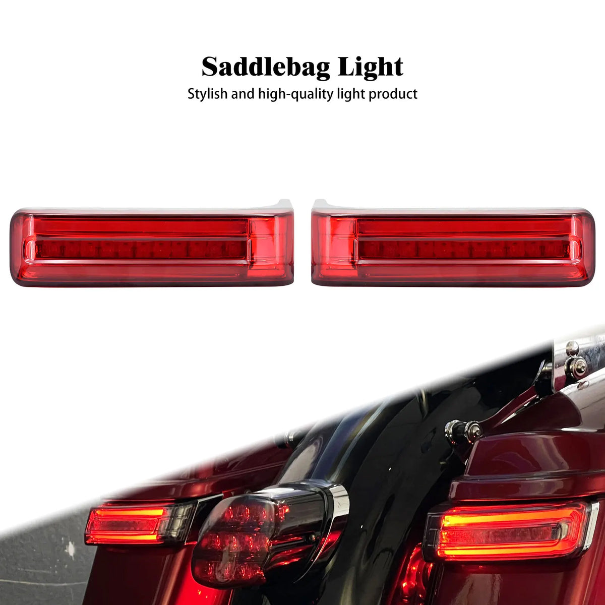 Feux LED de sacoche (position/stop/clignotant) pour Harley-Davidson Touring 2014 et plus – photo 8/10