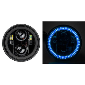 Phare LED style X 5,75 pouces avec feu de jour ambre pour moto rétro Harley Sportster et Scout - vue 12