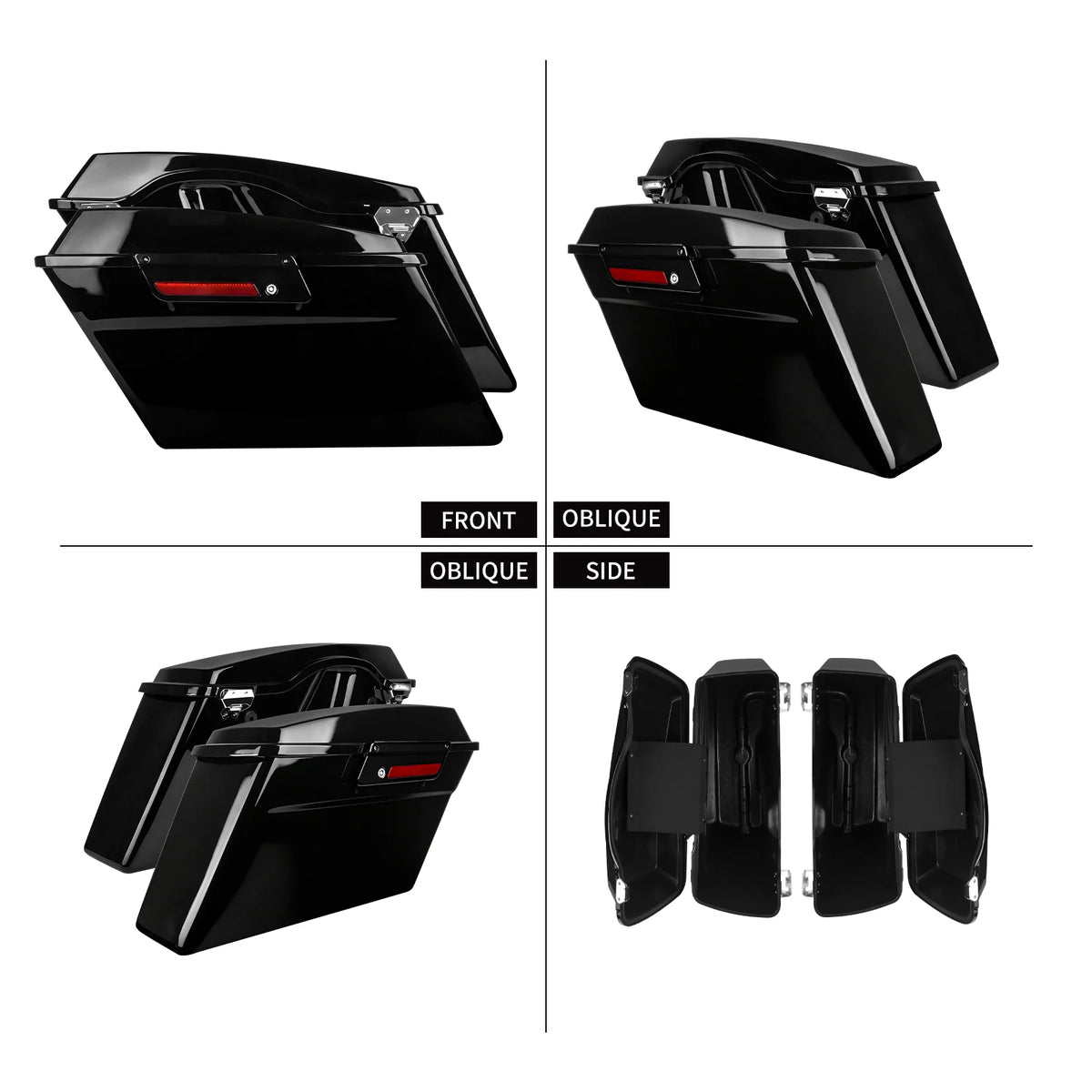 Paire de sacoches rigides noires verrouillables pour Harley-Davidson Touring - vue 4