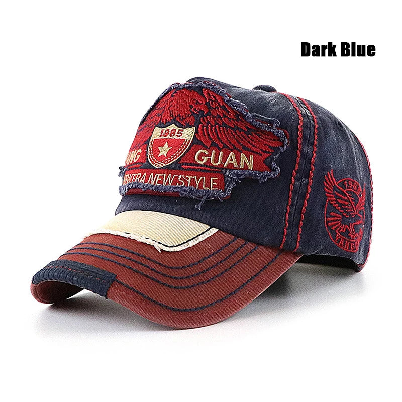 Casquette baseball noire brodée aigle - vue 9