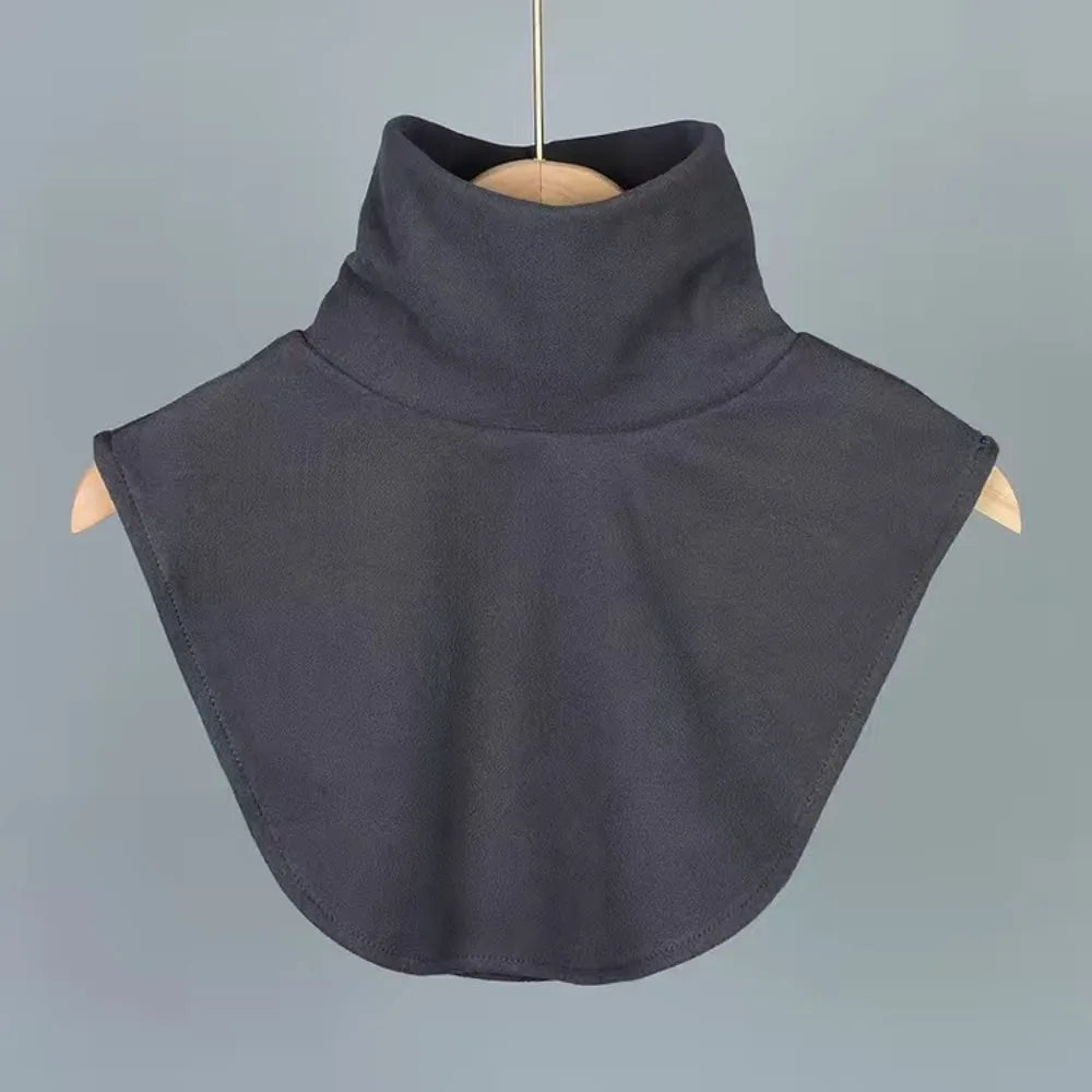 Faux col tricoté noir effet col roulé pour femme - vue 4