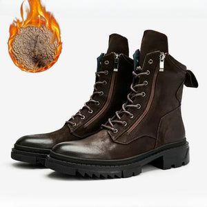 Bottes cuir rétro style motard - vue 7