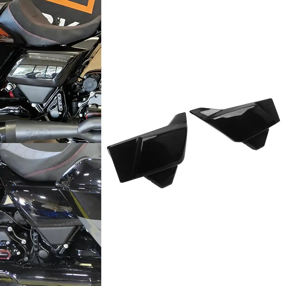Caches de batterie noirs pour Harley Road Glide Street Glide - vue 1