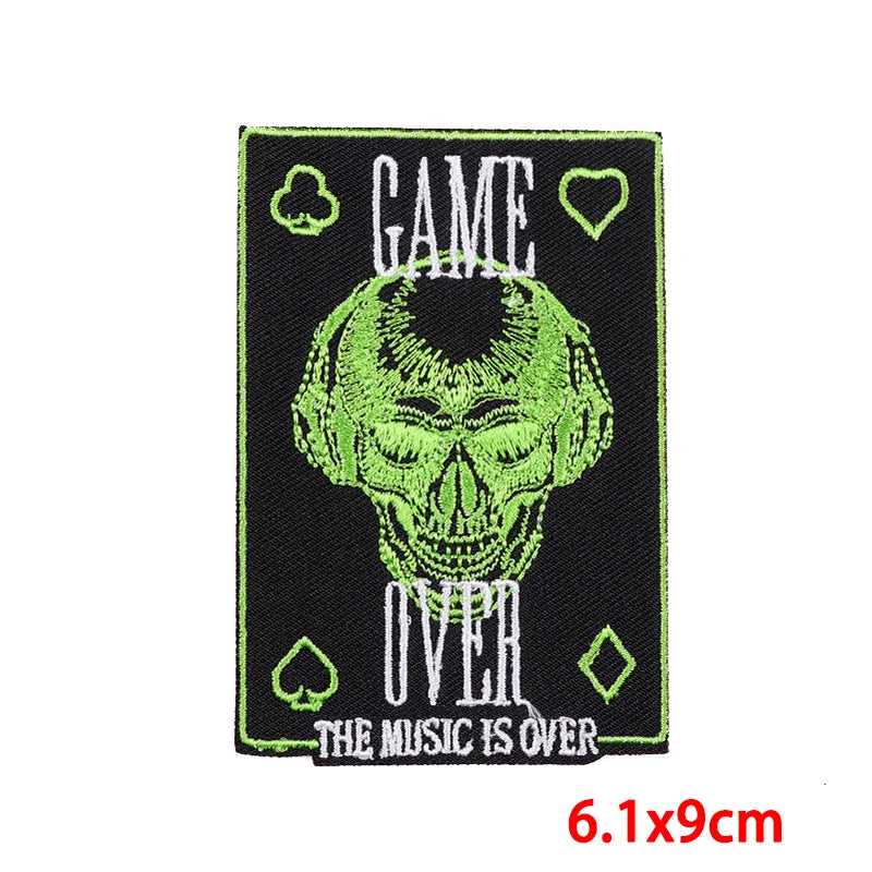 Écusson brodé biker/punk thermocollant - vue 25