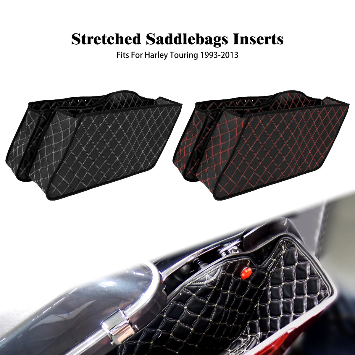 Doublures Renfort pour Fond de Sacoches (2 pièces) - Harley-Davidson Touring 1993-2013 – photo 1/8