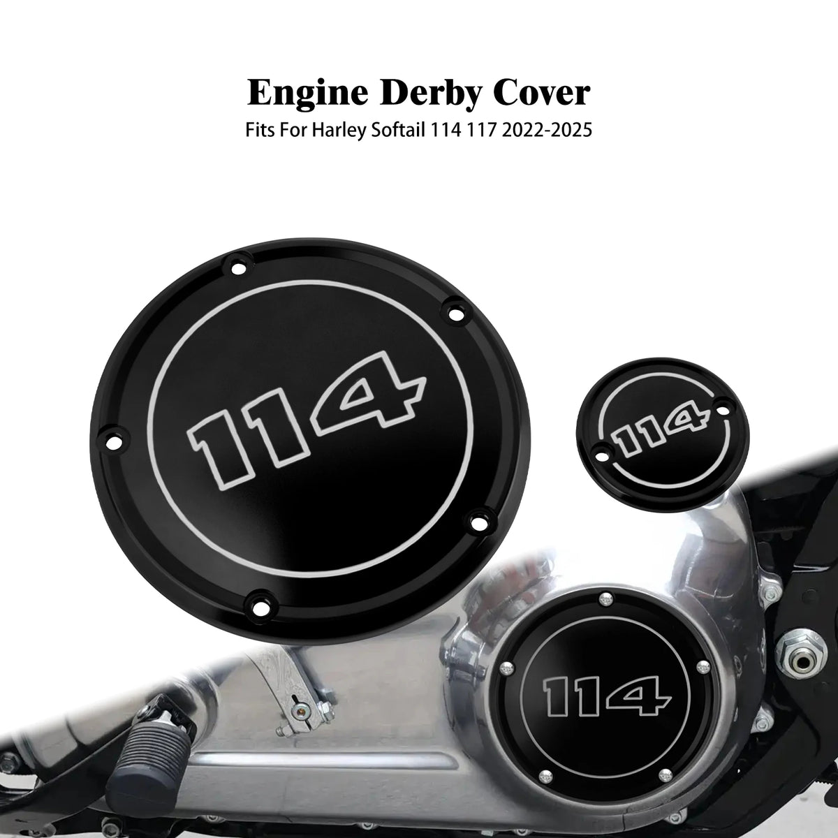Caches chromés carter primaire et allumage pour Harley-Davidson Softail - vue 7