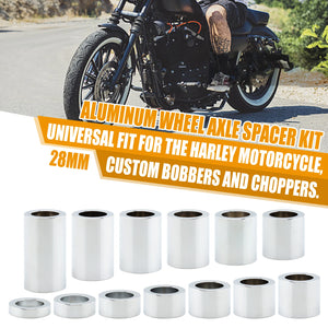 Kit de 13 entretoises d'axe de roue pour Harley custom - vue 1