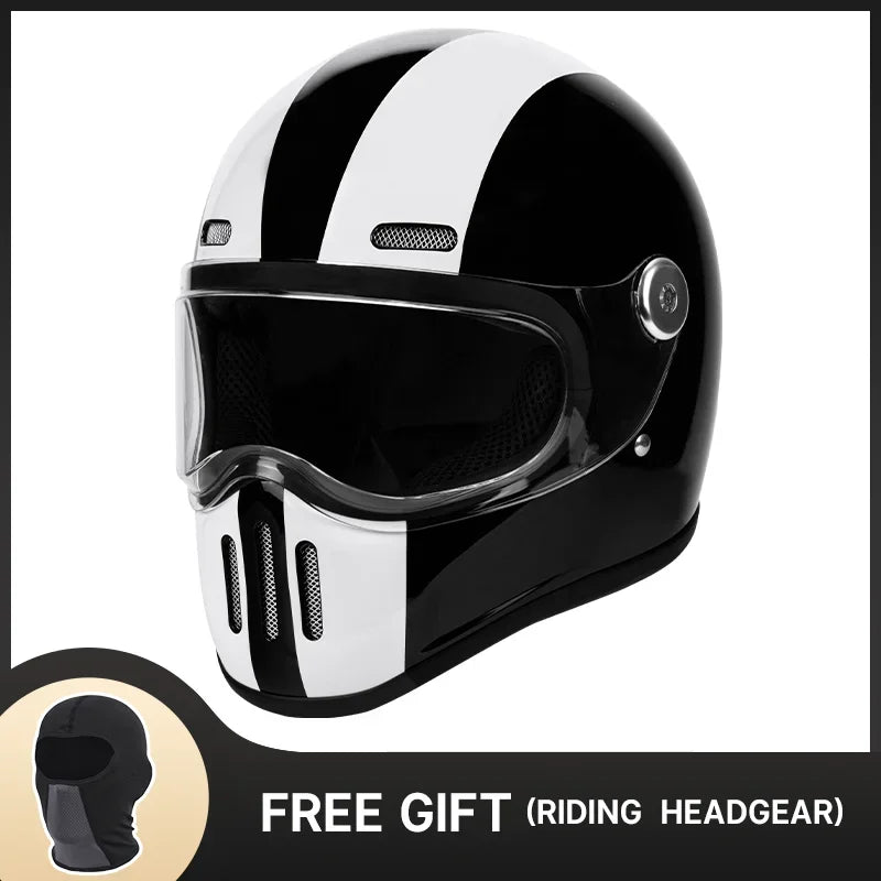 Casque moto intégral noir aérodynamique - vue de profil - vue 10