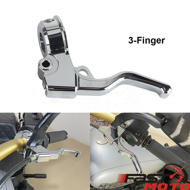 Levier d'embrayage chromé en aluminium pour moto Harley-Davidson Dyna - vue 14