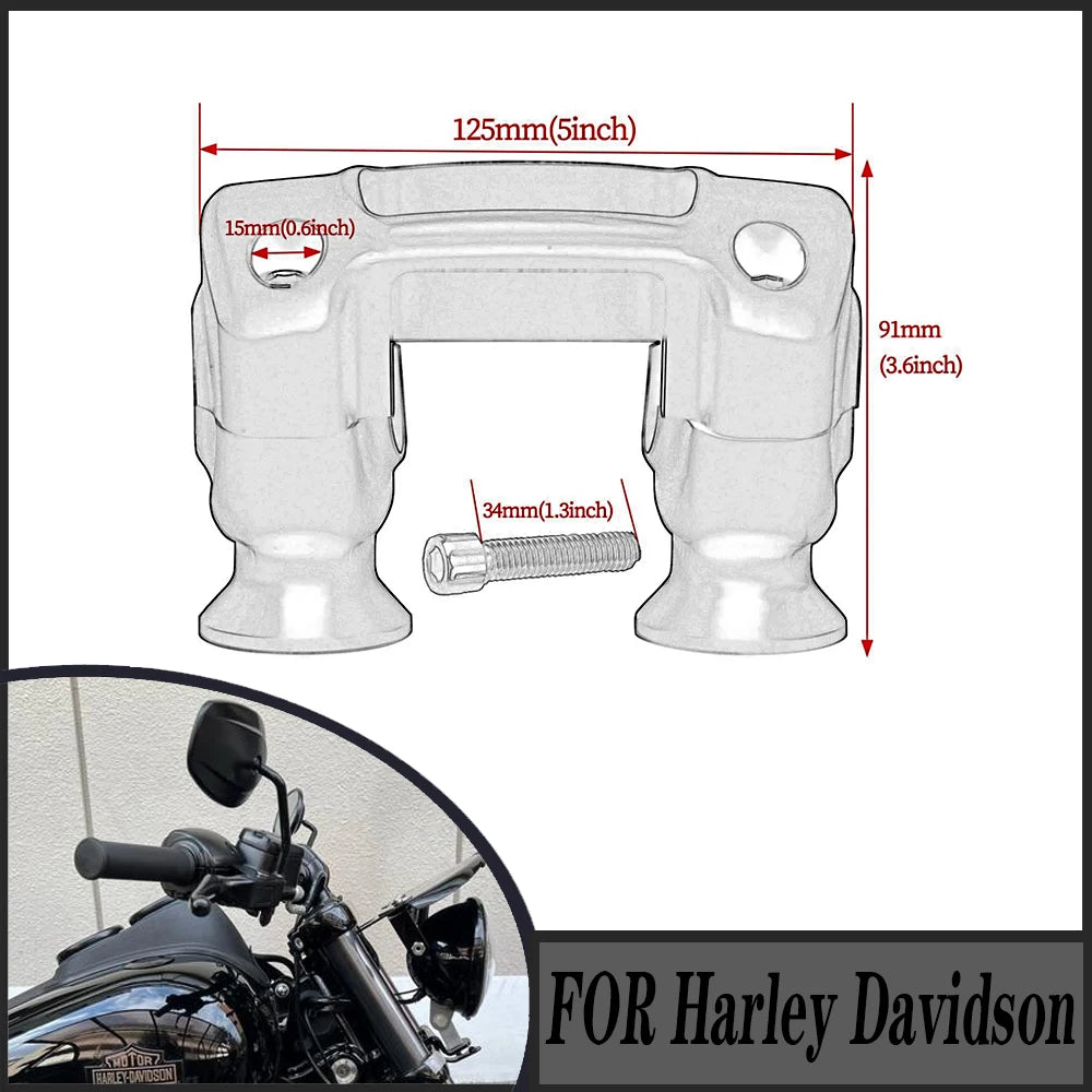 Kit rehausseurs et pontet de guidon pour Harley Softail - vue 4