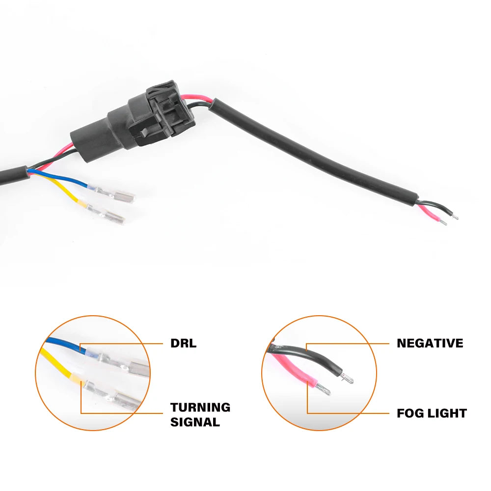 Feux additionnels LED 4,5 pouces pour Harley Road King - vue 6