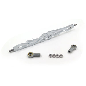 Tringlerie de sélecteur chromée motif tête de mort - Harley Softail, Dyna Wide Glide, Touring – photo 8/8