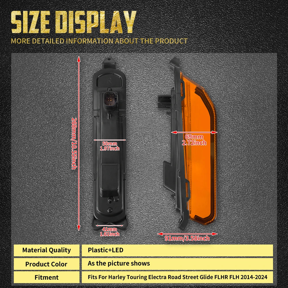 Extension de Garde-boue Arrière avec Feux LED Tri-fonction - Harley-Davidson Touring 2014 et + – photo 4/9