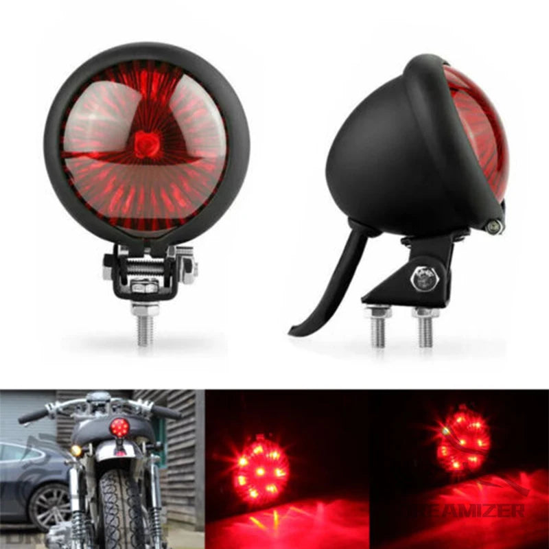 Petit feu arrière rond rétro pour Harley bobber chopper - vue 4