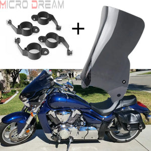 Pare-brise fumé avec colliers pour Suzuki Boulevard - vue 1
