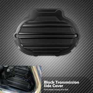 Cache latéral de boîte de vitesses CNC noir/chrome pour Harley-Davidson Touring 2014-2020 – photo 7/8