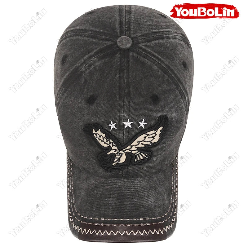 Casquette trucker vintage aigle brodé - vue produit - vue 4
