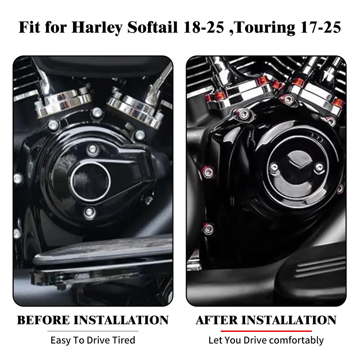 Kit de vis décoratives dorées pour moteur M8 Harley-Davidson - vue 2