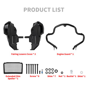 Kit de carénages bas et sabot moteur noir pour Harley-Davidson Touring - vue 6