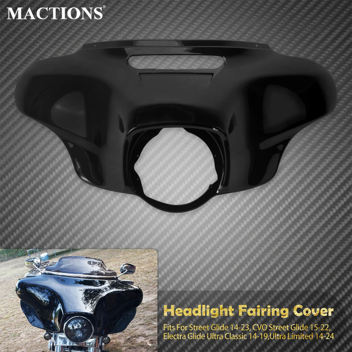 Carénage Extérieur de Phare Batwing - Harley-Davidson Touring Street Glide, Ultra Limited, Electra Glide 2014 et plus – photo 1/7