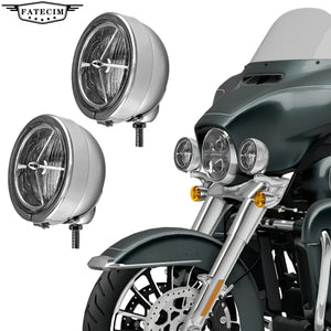 Phares additionnels LED 4,5 pouces pour Harley Softail et Road King - vue 1