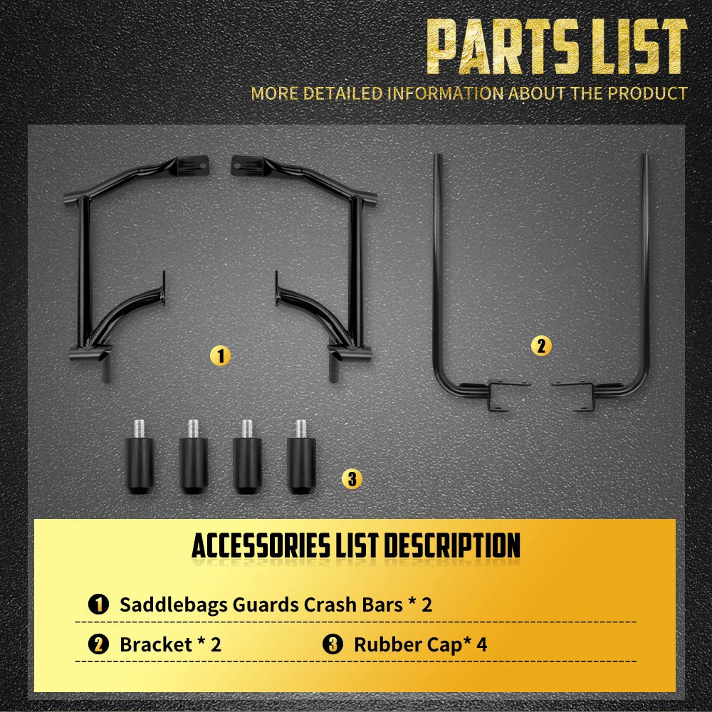 Support de protection arrière sur sacoche Harley Touring - vue 5