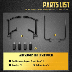 Support de protection arrière sur sacoche Harley Touring - vue 5