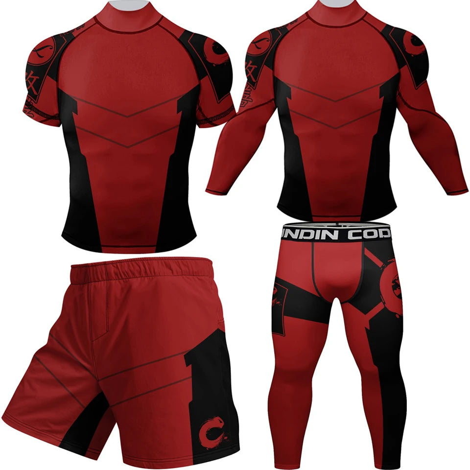 Ensemble compression rashguard + short MMA - vue 10