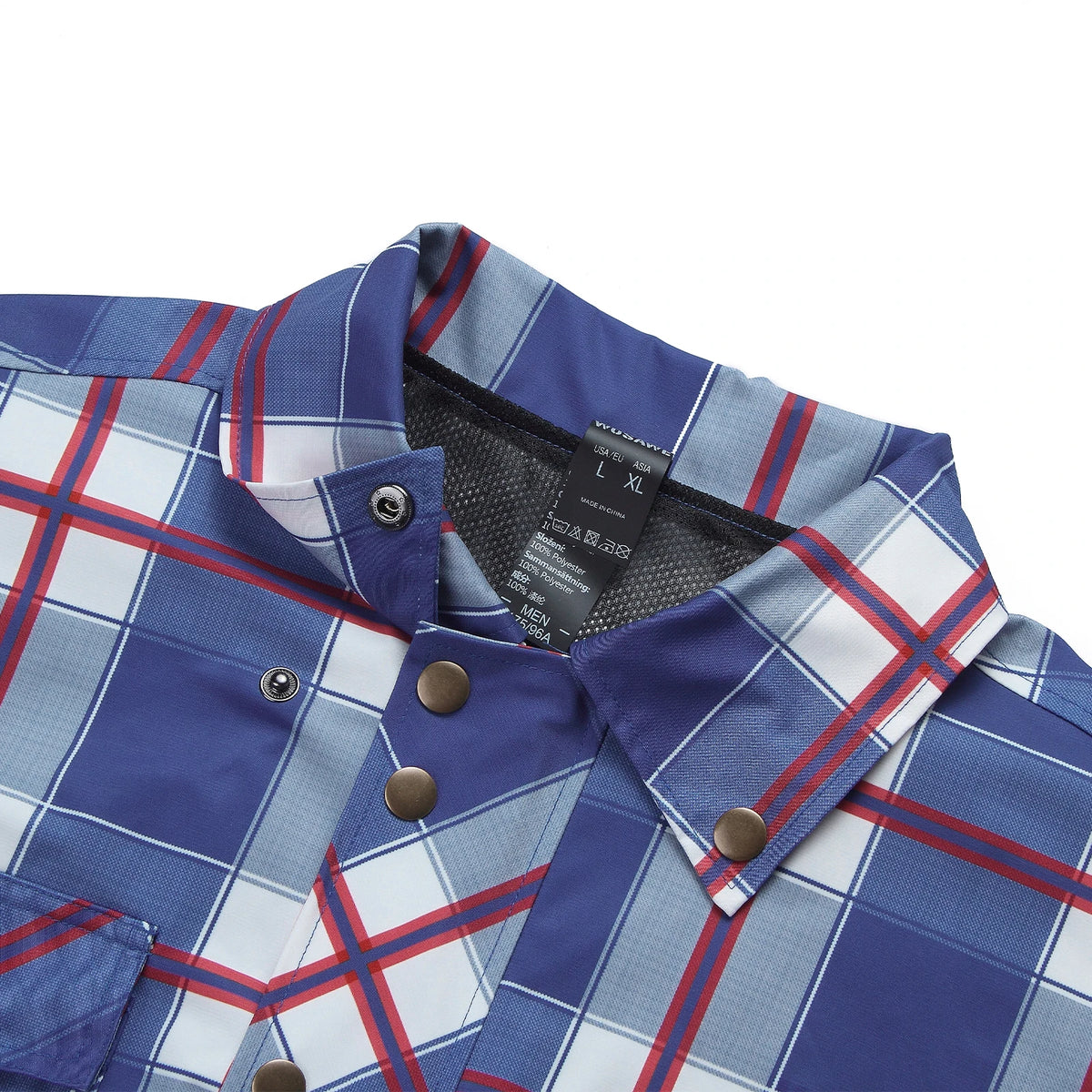 Blouson moto homme WOSAWE à carreaux - vue 5