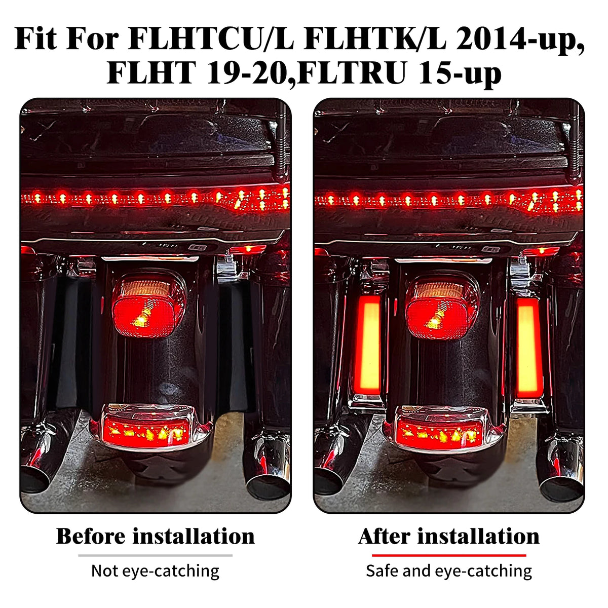 Feux LED de Remplissage Garde-Boue/Sacoche Arrière - Harley-Davidson Touring FLHTCU/L, FLHT & FLTRU 2014-Up – photo 2/7