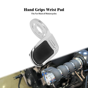 Repose-poignet chromé pour guidon de moto - vue 1
