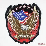 Écusson dorsal brodé biker punk crâne aigle - vue 23