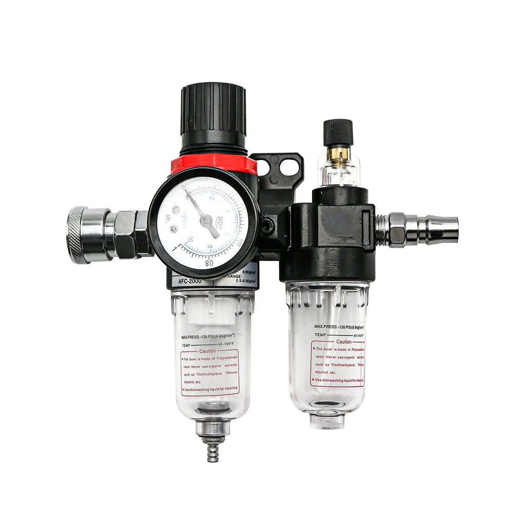 Filtre Régulateur de Pression Air Comprimé AFC2000/AFR2000 + AL2000 G1/4 (Séparateur Eau/Huile) – photo 1/6