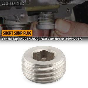 Bouchon de carter en acier inoxydable pour moteur Harley-Davidson - vue 1