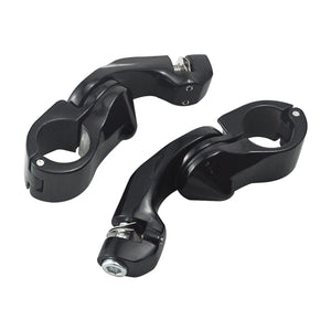 Repose-pieds autoroutiers universels à pince 32 mm (1,25") pour Harley-Davidson Low Rider S, Road Glide, Sportster, Dyna et barres de pare-cylindre 32 mm – photo 7/14