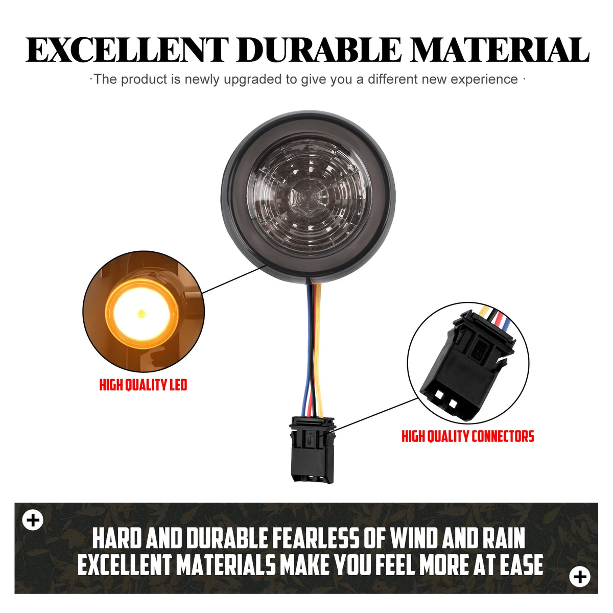 Inserts de clignotants LED pour Harley Softail - vue 3