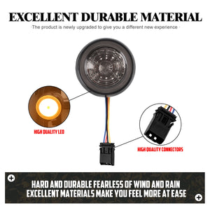 Inserts de clignotants LED pour Harley Softail - vue 3