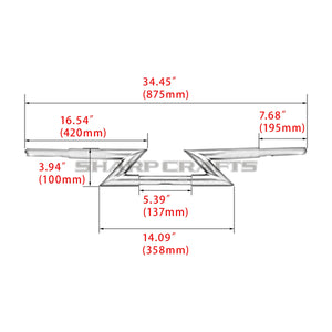 Guidon drag Z-bar pour Harley Sportster Softail Dyna - vue 2
