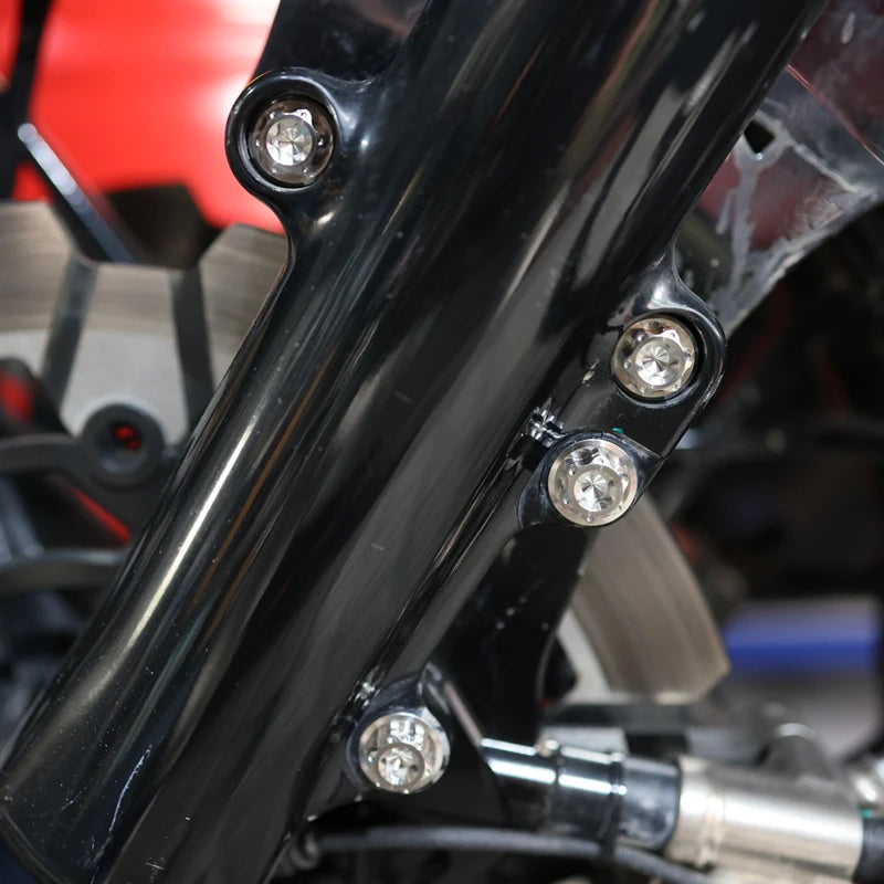 Kit de Boulons Titane Garde-boue Avant / Adaptateur d'Étrier Radial pour Harley Touring, Softail, Sportster – photo 2/14