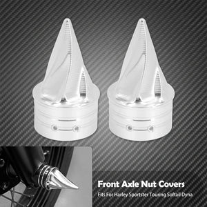 Caches d'écrou d'axe avant (lot de 2) - Harley Softail, Dyna, Touring, Sportster XL 1200, 883, Iron, Road King, VRSC – photo 8/8