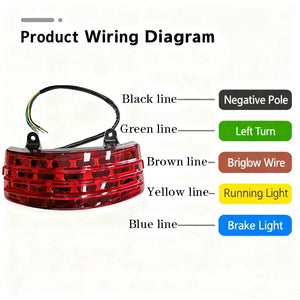 Feu arrière tri-bar LED pour Harley Touring - vue 3