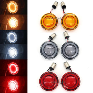 Clignotant LED format bullet chromé pour kit de conversion Harley-Davidson - vue 1