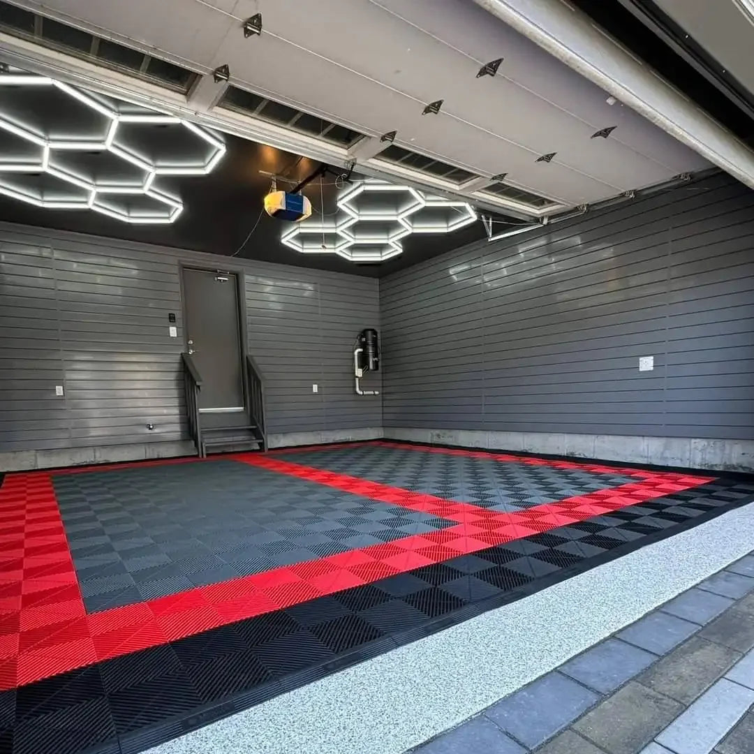 Dalles de sol modulaires antidérapantes pour garage et atelier – photo 1/17