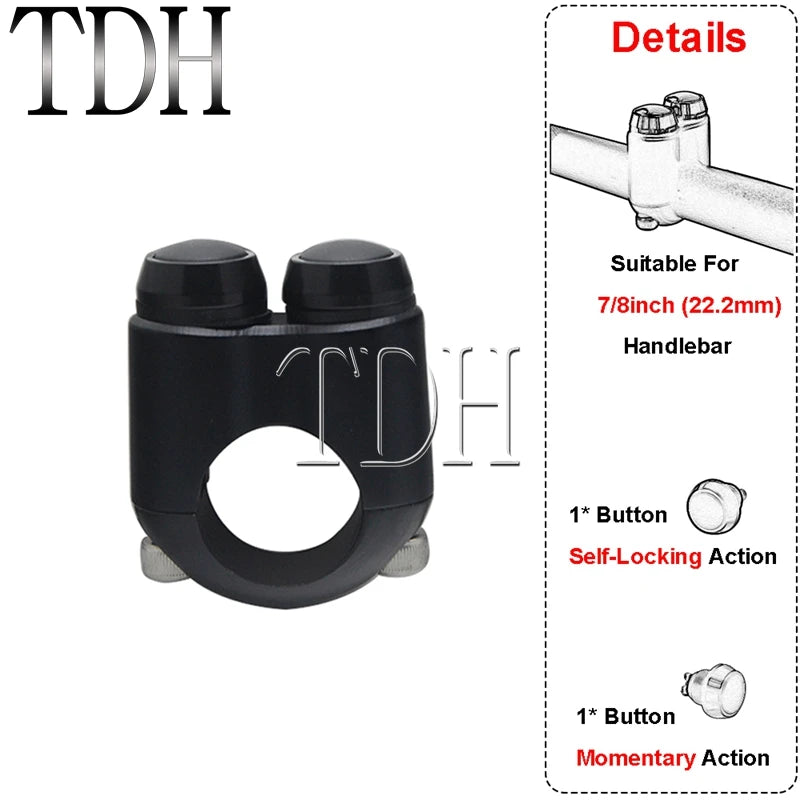 Commodo 2 ou 3 boutons pour Harley guidon 22/25 mm - vue 14