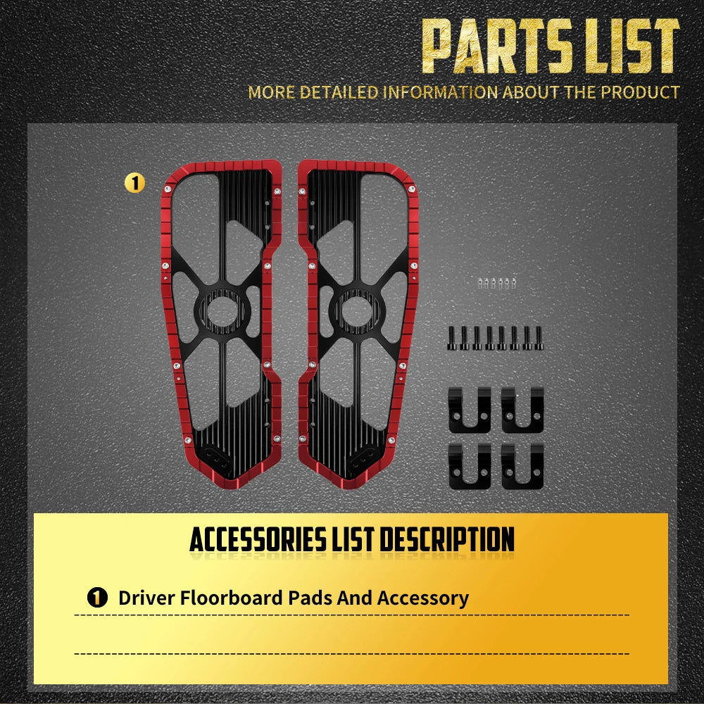 Marchepieds pilote (floorboards) avant - Harley Touring, Softail, Dyna, Road King, Street Glide FLD – photo 6/12