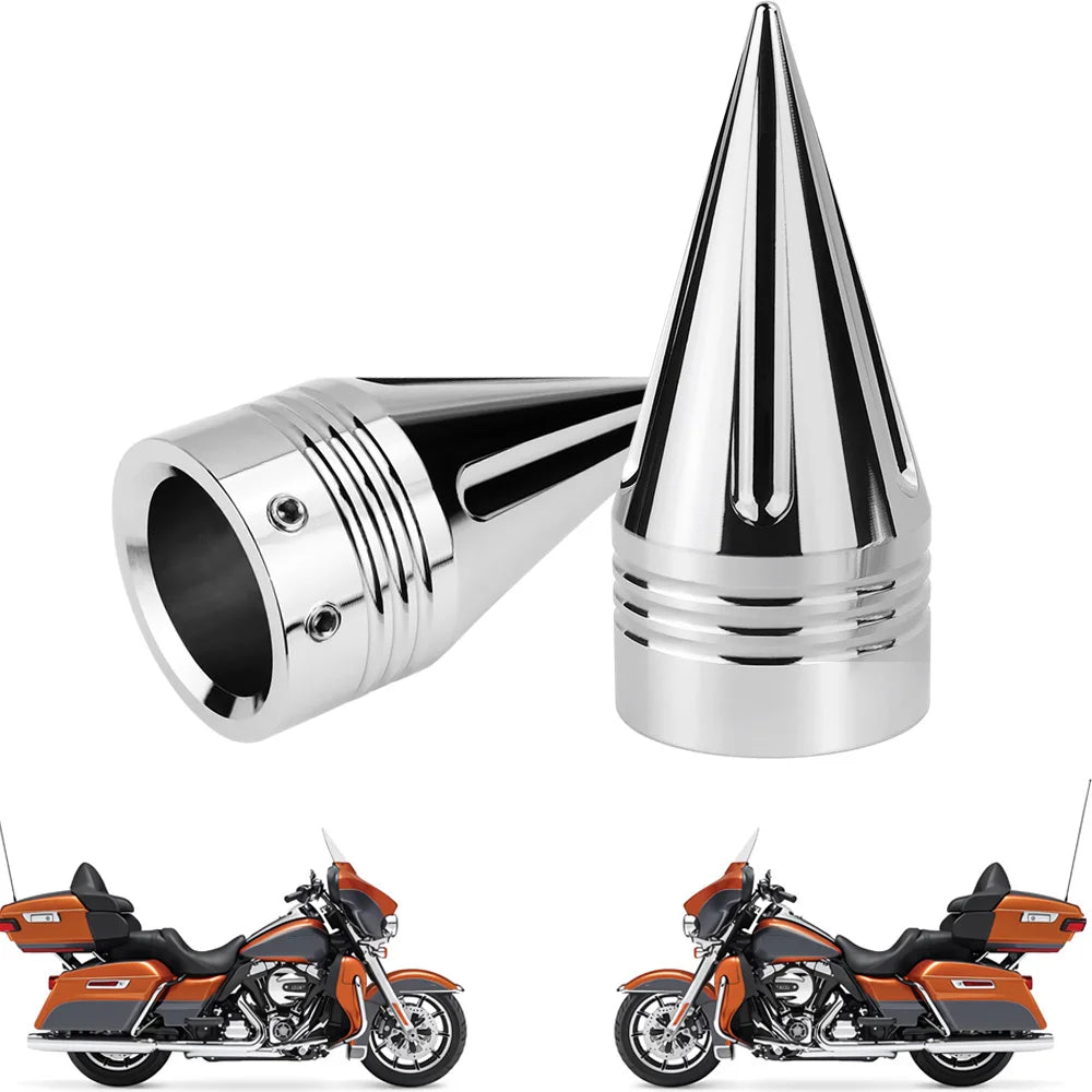 Caches d'écrou d'axe avant pointus pour Harley Touring - vue 4