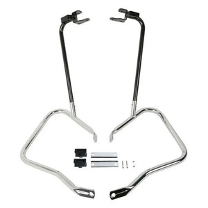 Arceau de protection noir sur sacoche Harley Road King - vue 4