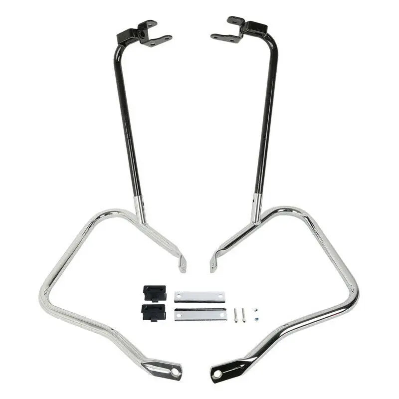 Arceau de protection noir sur sacoche Harley Road King - vue 4